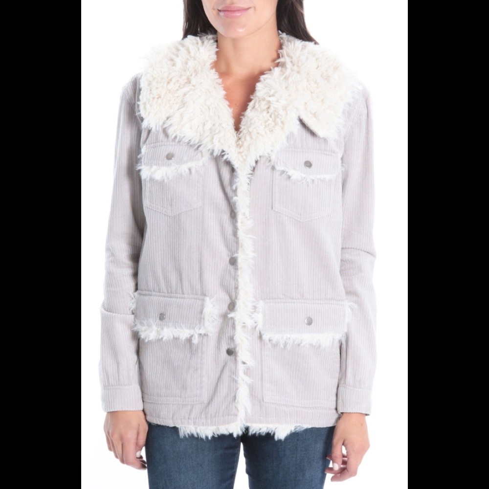 KUT from the cloth corduroy Sherpa lined coat